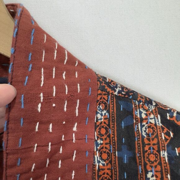 Indigowares Jacket Womens Medium Brown Artsy‎ Hippie Boho Indie Open Layering - Picture 15 of 16